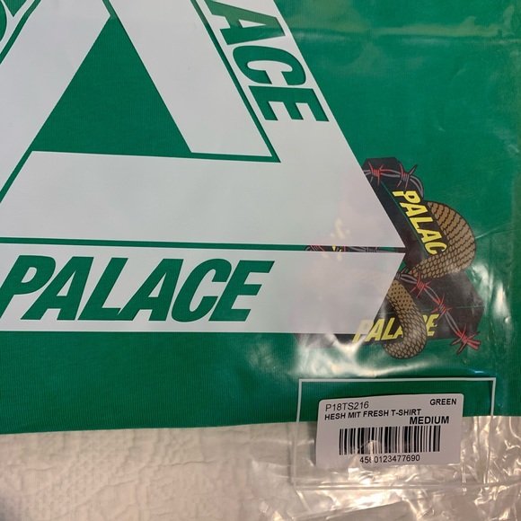 Palace Hesh Mit T-Shirt Green Medium - Picture 3 of 4